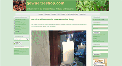 Desktop Screenshot of gewuerzeshop.com